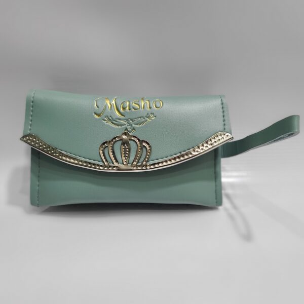 Clutch with Crown and Rhinestone Wrist Strap - 6 colors