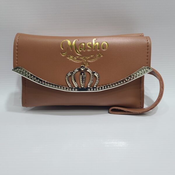 Clutch with Crown and Rhinestone Wrist Strap - 6 colors - Image 12