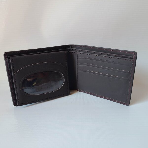 Medium Size Buff Leather Wallet No. 4 Premium Cowhide - Image 3