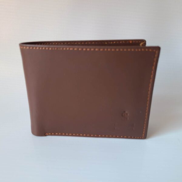 4 Card Plain Leather Wallet No. 4 Premium Cowhide - Image 4