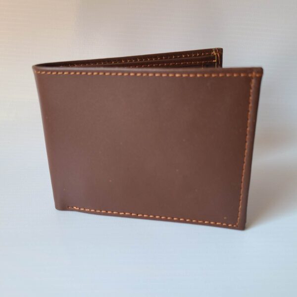 Large Bifold Wallet Plain A1 Premium Genuine Leather 16 Card LargeX Edition - Image 5