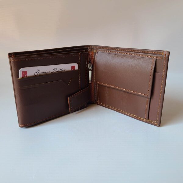 Large Bifold Wallet Plain A1 Premium Genuine Leather 16 Card LargeX Edition - Image 7